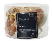 Figuur glas l2b4h4 cm parel ass 12st kerst Decoris - Decoris - thumbnail