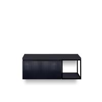 Frozen 3d Badmeubelset 120 cm - Greeplijst in kleur - Zwart Frame - Wastafel Bovenblad Zwart Mat - thumbnail