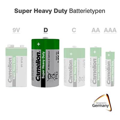 Camelion 1.5v d r20p mono um1 batterijen per 2