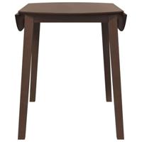 Eettafel bruin massief hout rubber - thumbnail