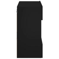 Tv-wandmeubel met LED-verlichting 58,5x30x60,5 cm zwart - thumbnail