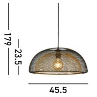 Searchlight Zwart gouden hanglampHoneycomb Ø 45,5cm - 6841BGO - thumbnail