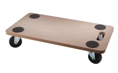 Diggers MDF Verhuisplaat | 58x29cm | 150kg Capaciteit | 50mm Harde PP wielen | FSC 100% - DIG788
