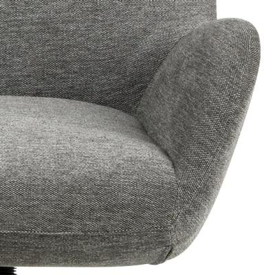 Bendt Draaifauteuil 'Keaton' met voetenbankje, kleur Donkergrijs