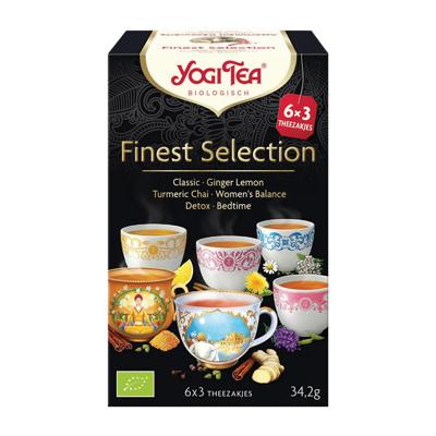 Yogi Tea Finest selection 6 x 3 stuks bio 18 Zakjes Yogi Tea Finest selection 6 x 3 stuks bio 18 Zakjes