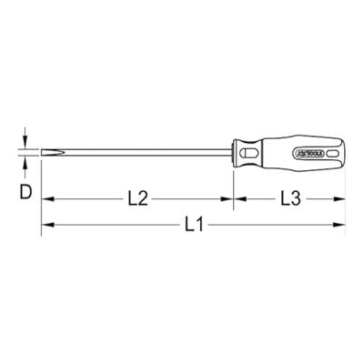 KS Tools 117.0502 Platte schroevendraaier - thumbnail