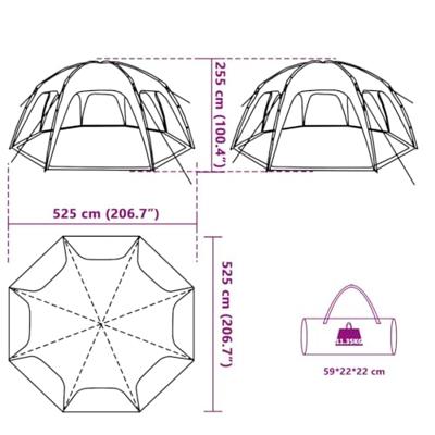 Partytent waterdicht grijs