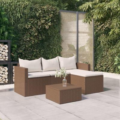 Loungeset poly rattan bruin Loungeset poly rattan bruin