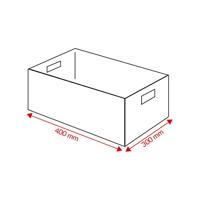 LA-KA-PE Transportstapelbak | L400xB300xH320mm | groen PP handgreepopening | zijwanden gesloten | 1 stuk - TK400/320-0 GRÜN TK400/320-0 GRÜN - thumbnail