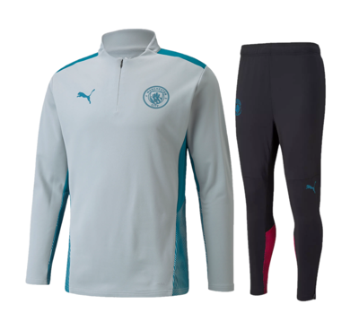Manchester City Trainingspak Junior 2021-2022 - Maat 176 - Kleur: Grijs | Soccerfanshop