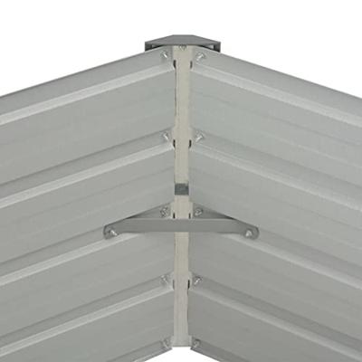Plantenbak verhoogd 129x129x45cm gegalvaniseerd staal antraciet
