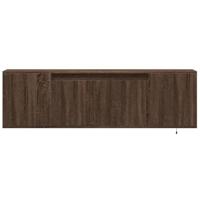 Tv-wandmeubel met LED-verlichting 135x31x39,5 cm bruin eiken - thumbnail