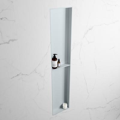 MONDIAZ EASY Nis 89,5x29,5cm in solid surface kleur Clay | Clay. 2 vakken geschikt voor in- of opbouw