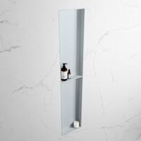 MONDIAZ EASY Nis 89,5x29,5cm in solid surface kleur Clay | Clay. 2 vakken geschikt voor in- of opbouw - thumbnail