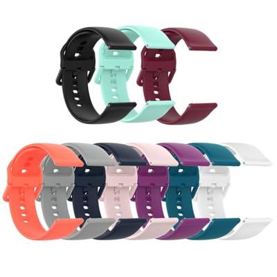 Fitbit Versa 1 / 2 & Lite siliconen sportbandje met gespsluiting - Grijs - Maat: Small Fitbit Versa 1 / 2 & Lite siliconen sportbandje met gespsluiting - Grijs - Maat: Small