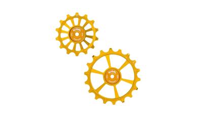 Sram Kogel derailleurwieltjes cross 14/18t transmission goud Sram Kogel derailleurwieltjes cross 14/18t transmission goud