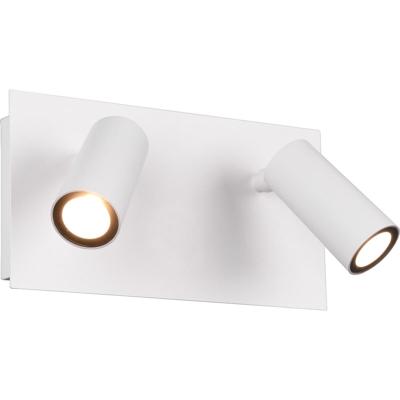 LED Buiten Wandlamp 2-Lichts - Warm Wit 3000K - Mat Wit Aluminium