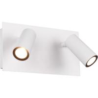 LED Buiten Wandlamp 2-Lichts - Warm Wit 3000K - Mat Wit Aluminium - thumbnail