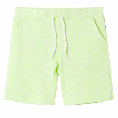 Kindershorts met trekkoord 140 neongeel Kindershorts met trekkoord 140 neongeel