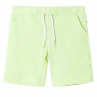 Kindershorts met trekkoord 140 neongeel - thumbnail