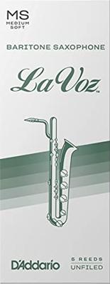 D'Addario Woodwinds RLC05MS La Voz Baritonsaxofoonriet, Medium Soft, 5-pack, Unfiled D'Addario Woodwinds RLC05MS La Voz Baritonsaxofoonriet, Medium Soft, 5-pack, Unfiled