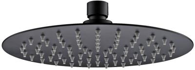 Saqu Essential Slim Hoofddouche Ø25 cm Mat Zwart