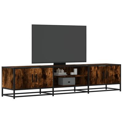 Tv-meubel 180x35x41 cm bewerkt hout gerookt eikenkleurig