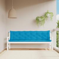 VidaXL Tuinbankkussens 2 st 200x50x7 cm oxford stof lichtblauw - thumbnail