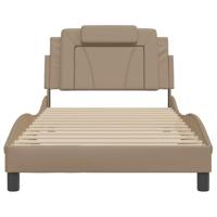 Bedframe met LED-verlichting kunstleer cappuccino 100x200 cm - thumbnail