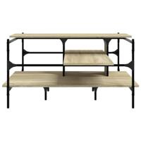 Salontafel 100x100x48,5 cm bewerkt hout sonoma eikenkleurig - thumbnail