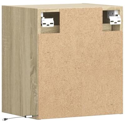 Tv-wandmeubels met LED 2 st 41x31x45 cm sonoma eikenkleurig