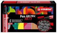 STABILO Pen 68 MAX 45 bruin | 5 stuks - thumbnail