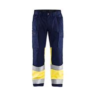 Blåkläder Werkbroek met stretch High-Vis 15511811 | Marine/High-Vis Geel | Maat 46 - 7330509538203 - thumbnail