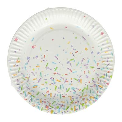 Papieren Feest Borden 18cm, 10st.