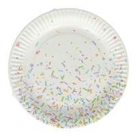 Papieren Feest Borden 18cm, 10st. - thumbnail