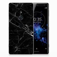 Sony Xperia XZ2 TPU Siliconen Hoesje Marmer Zwart - Origineel Cadeau Vader - thumbnail