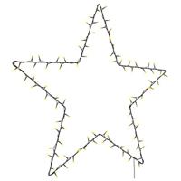 VidaXL Kerstverlichting ster silhouet 115 leds warm wit - thumbnail