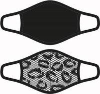 Beeren mondkapjes Lace dames Oeko Tex 100 2 stuks zwart