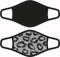 Beeren mondkapjes Lace dames Oeko Tex 100 2 stuks zwart - thumbnail