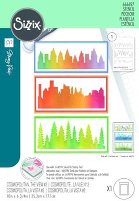 Sizzix • stencil a5 cosmopolitan the view