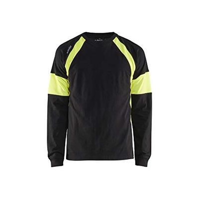 Blåkläder T-Shirt lange mouw 35201030 | Zwart/High-Vis Geel | Maat S - 7330509697566 Blåkläder T-Shirt lange mouw 35201030 | Zwart/High-Vis Geel | Maat S - 7330509697566