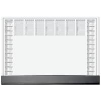 Sigel SI-HO365 Bureauonderlegger Office A2 + Kalender 24/25 40 Vel met Kunststof Rand Wit/Grijs/Zwart - thumbnail