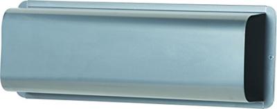 Krantenrol in gelakt staal , zilvergrijs 40cmx14cmx8cm