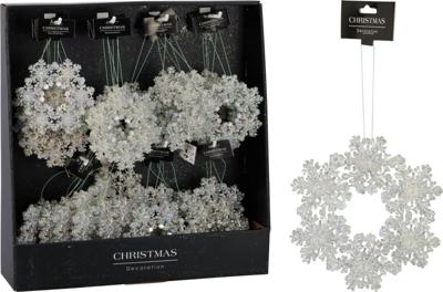 Krans hang deco zilver 12 cm Nampook - Nampook