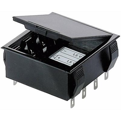 Bopla 46600000 Batterijhouder Aantal cellen: 4 AA (penlite), 9V (blok) Soldeeraansluiting (l x b x h) 65 x 65 x 21.5 mm