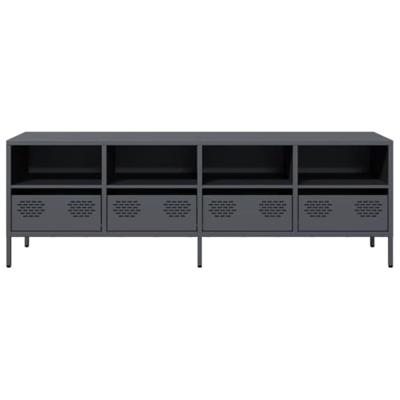 Tv-meubel 135x39x43,5 cm koudgewalst staal antracietkleurig