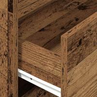 Kasten met 2 lades 2 st 60x31x40cm bewerkt hout oud houtkleurig - thumbnail