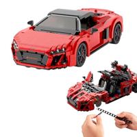 Audi R8 Spyder 1:14 bouwstenen/bouwset - Rood - thumbnail