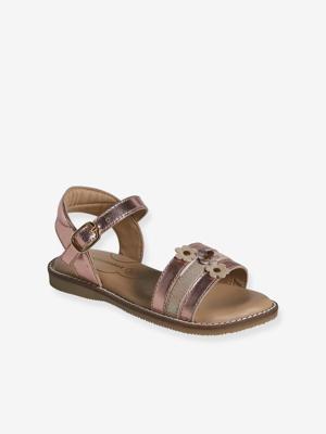 Leren kindersandalen kleutercollectie okergeel