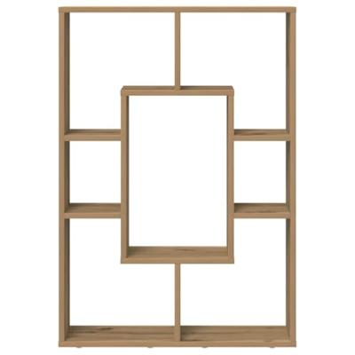 Boekenkast 63x20x90 cm bewerkt hout artisanaal eikenkleurig